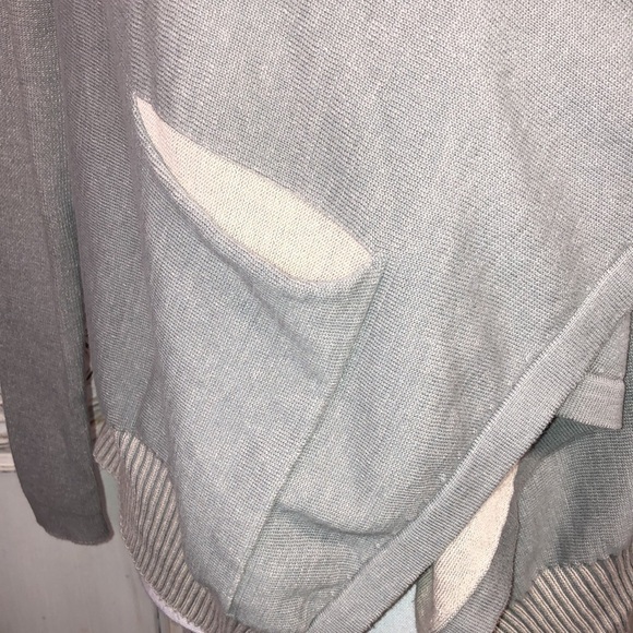 Cabi Gray Blue Long Sleeve Waterfall Cardigan Size XS - Picture 4 of 11